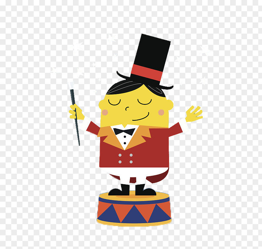 Cartoon Circus Host Drawing Illustration PNG