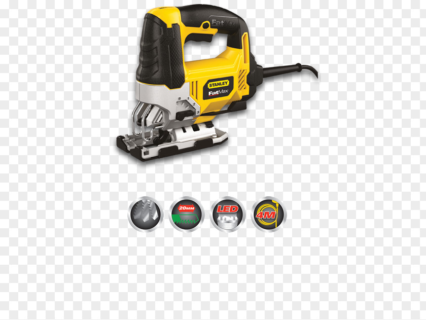 Jigsaw Tool Stanley JIGSAW 710W. Electronics And Pendulous. Hand Tools Fatmax 710W 240V 3 Stage Pendulum Action Fme340k-Bqgb Power PNG