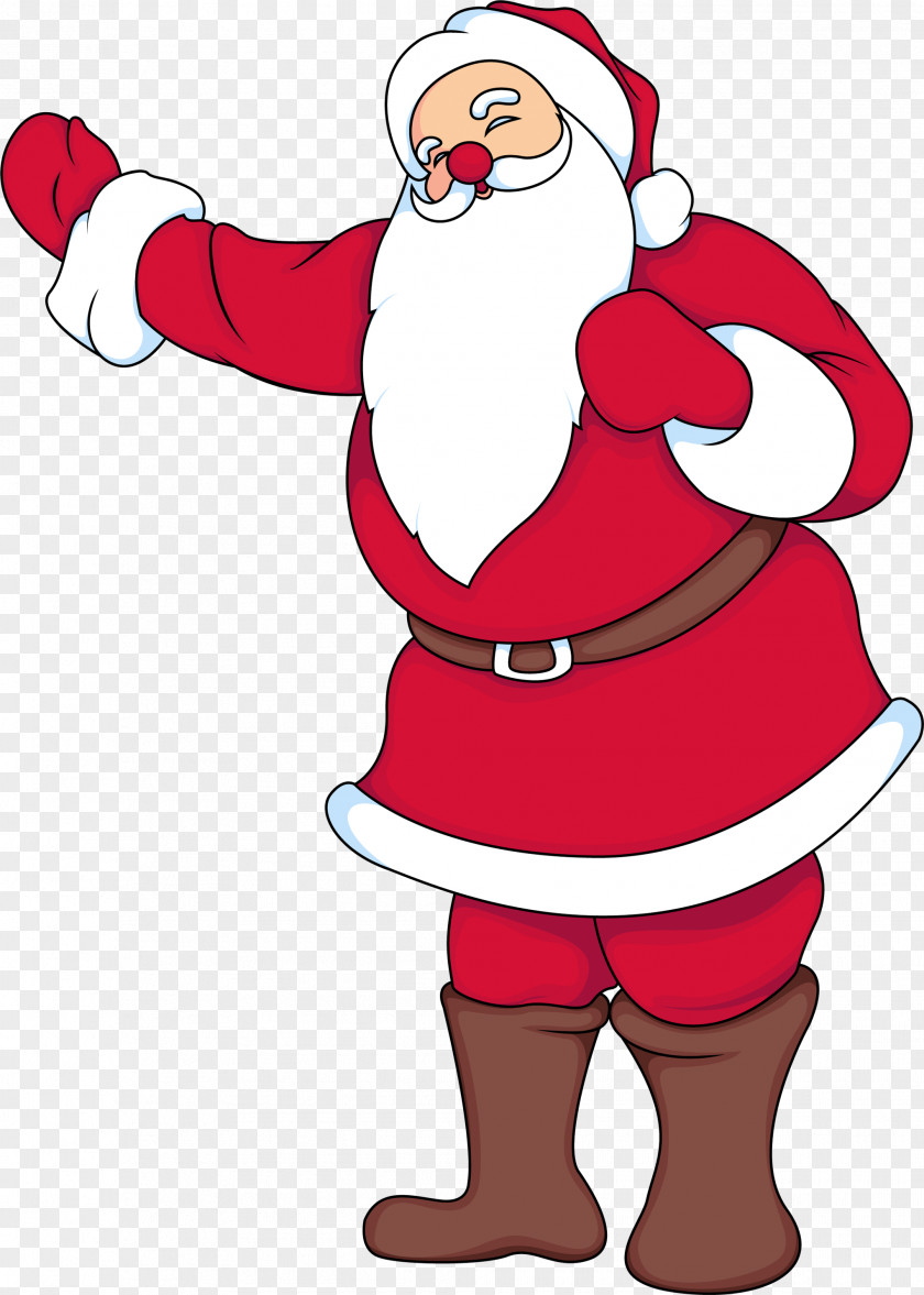 Red Ribbon Santa Claus Ded Moroz Christmas Snegurochka Clip Art PNG