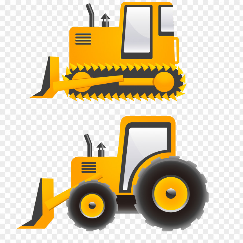 Vector Bulldozers Wall Decal Sticker Tractor Vinyl Group PNG