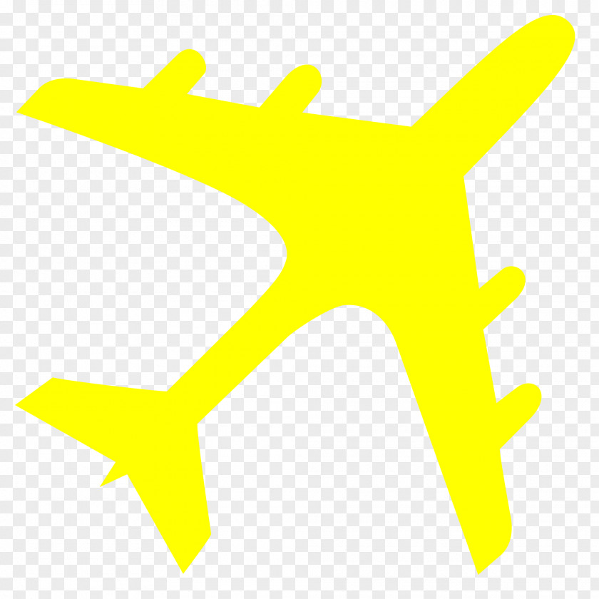 Yellow Airplane Cliparts Aircraft Silhouette Clip Art PNG