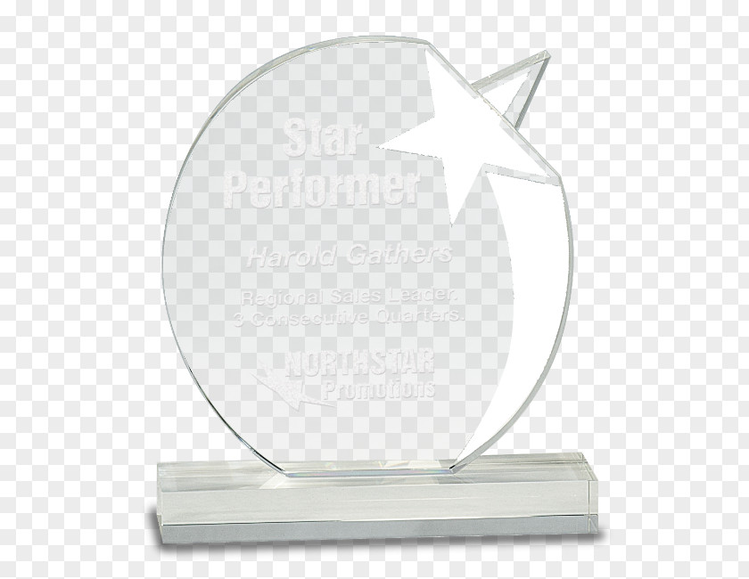 Crystal Trophy Award Star Glass PNG