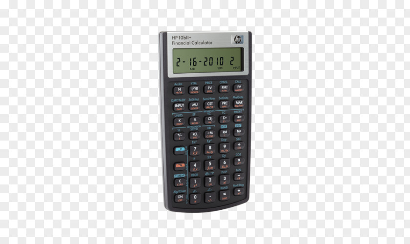 Business Calculator HP 10bII+ Financial Hewlett-Packard HP-10B PNG