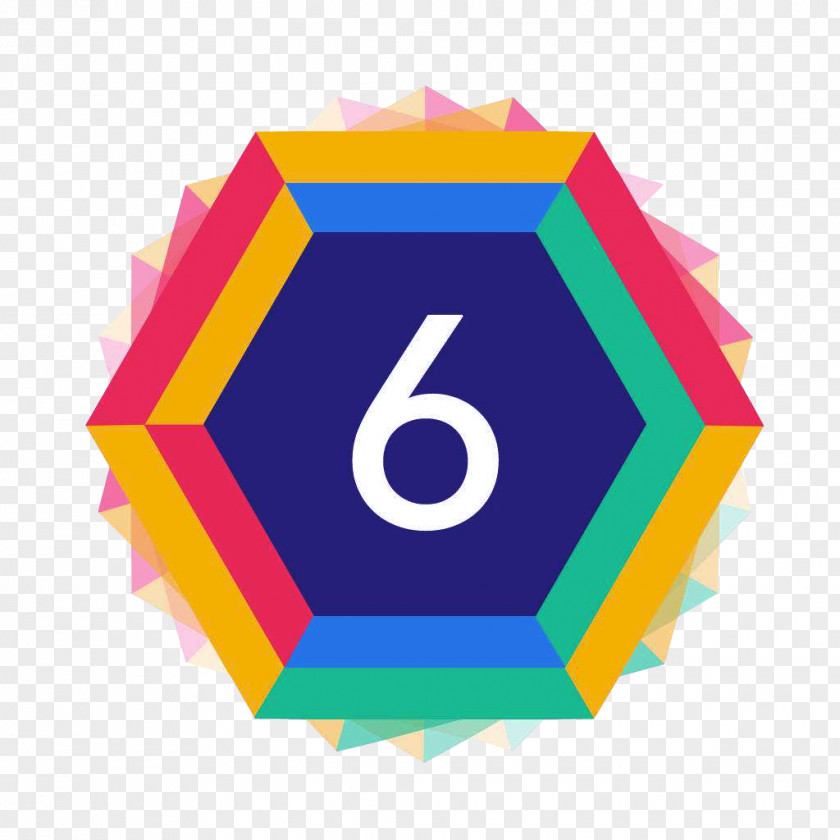 Colorful Hexagon Designer Clip Art PNG