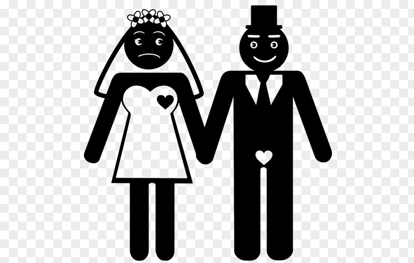 Continental Silhouette Bride Symbol Bridegroom Wedding Engagement Marriage PNG