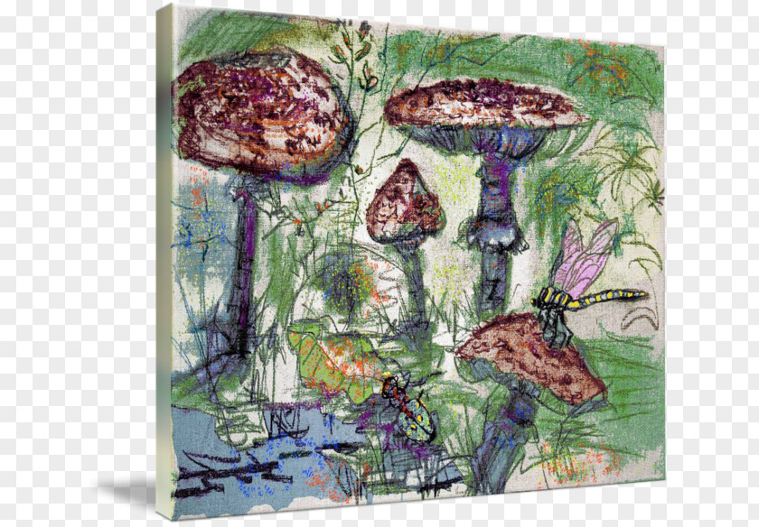 Forest Floor Still Life Watercolor Painting PNG
