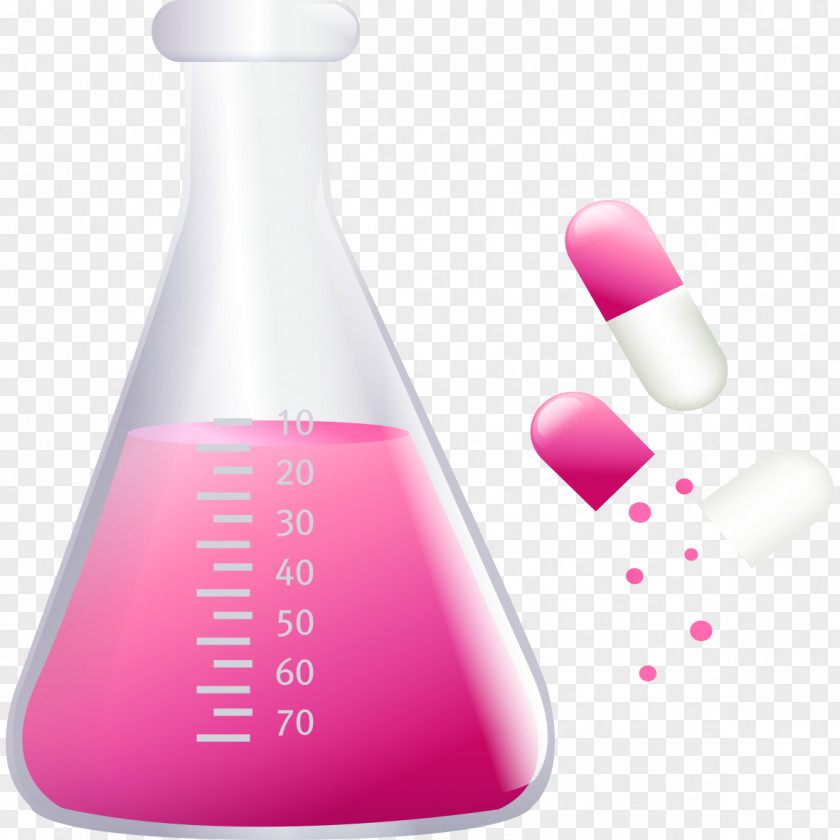 Pink Bottle Chemical Chemistry Substance PNG
