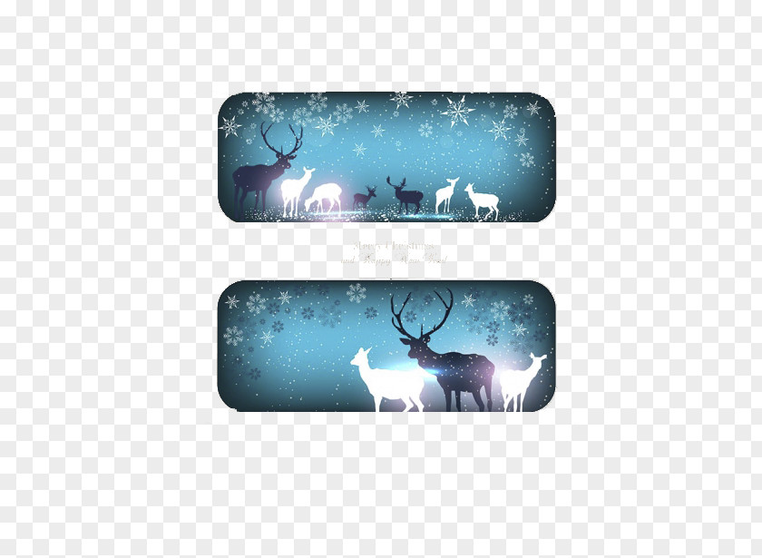 Snowflake Label Design Christmas Banner Illustration PNG