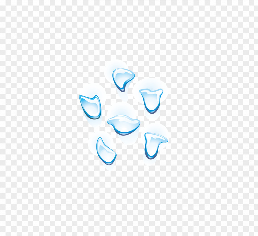 Blue Water Droplets Drop Icon PNG