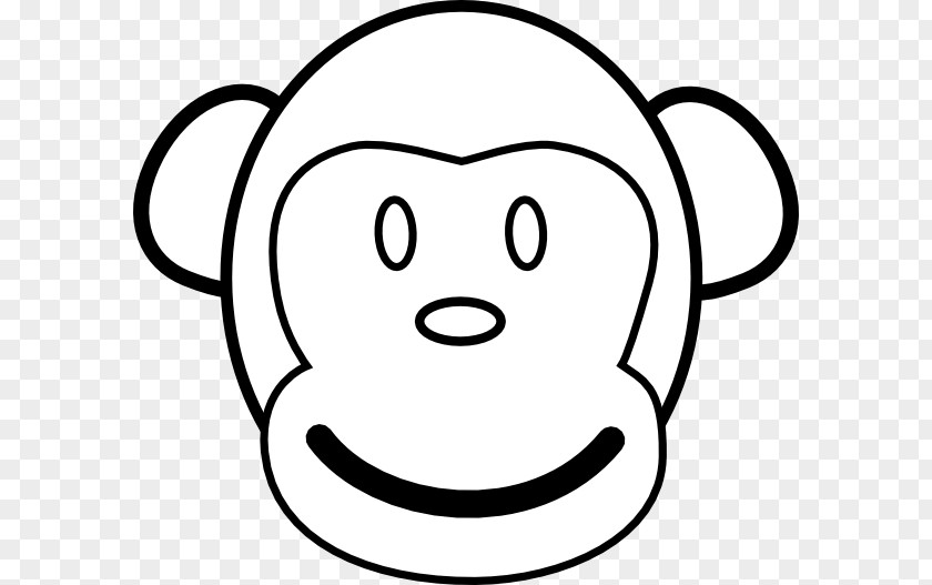 Cartoon Monkey# Face Coloring Book Monkey Chimpanzee Clip Art PNG