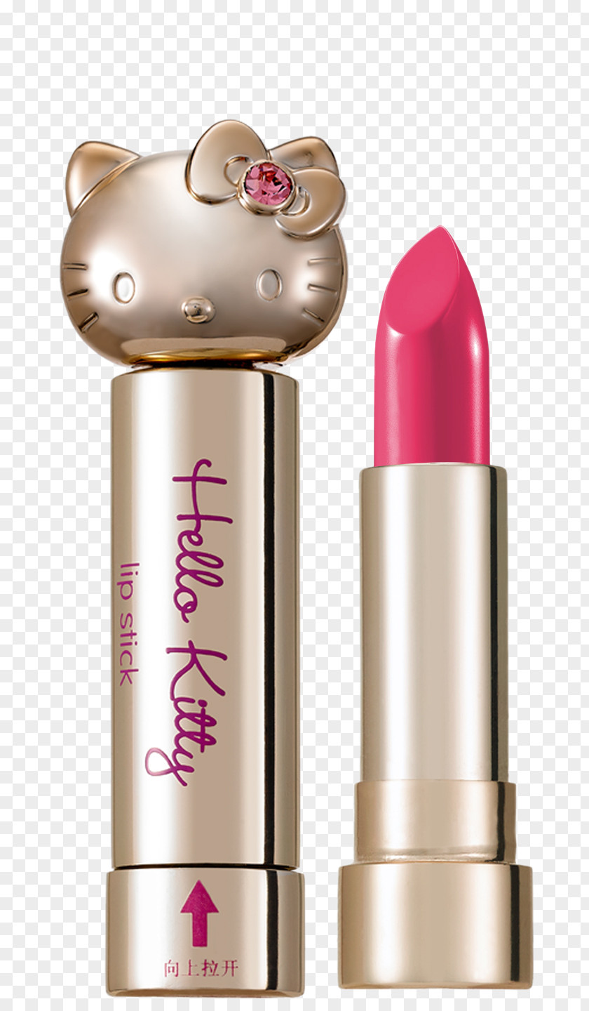 Golden Hello Kitty Diamond Lipstick Lip Balm Gloss Foundation PNG