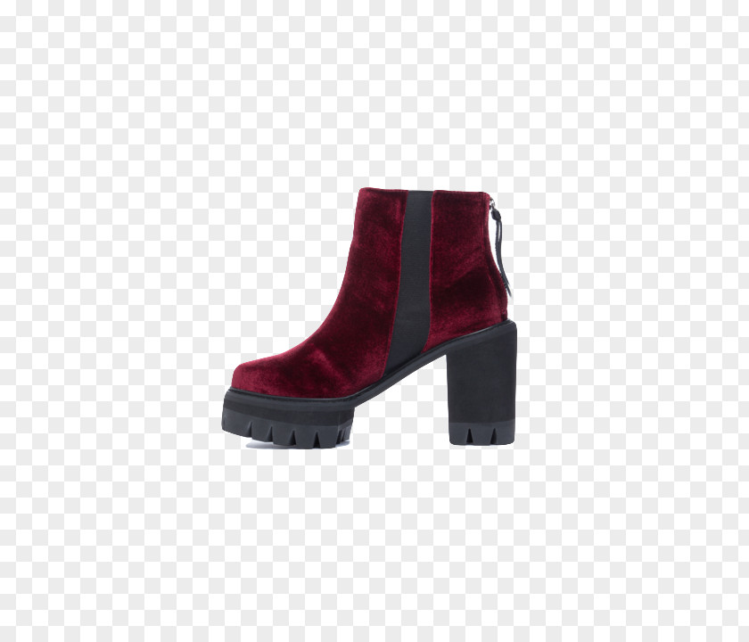 Mulled Wine Suede Boot Shoe PNG