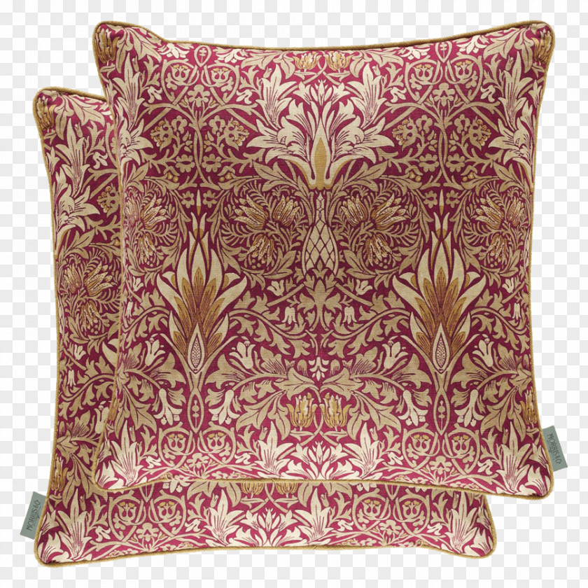 Pillow Cushion Strawberry Thief Throw Pillows Morris & Co. PNG