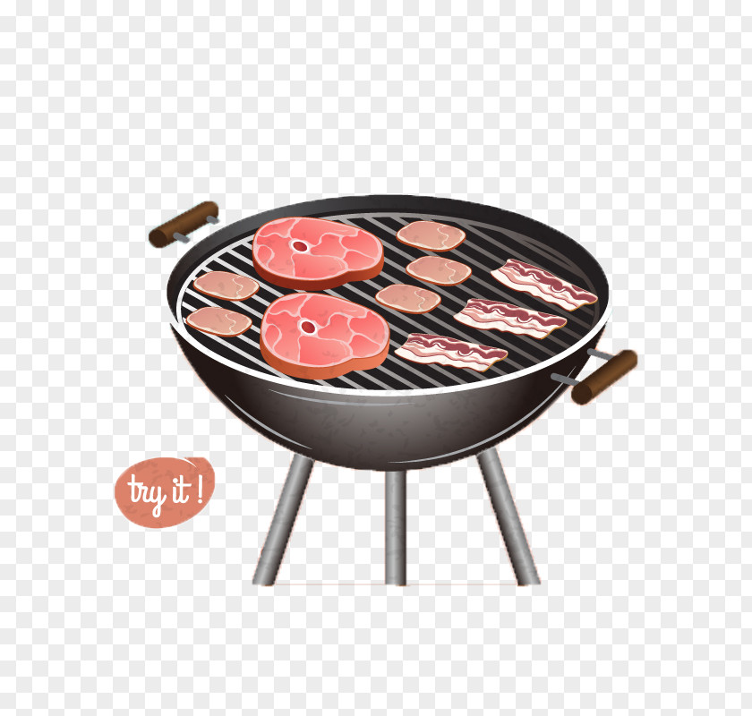 Retro Barbecue Party Poster Vector Material Sauce Grilling Flyer PNG