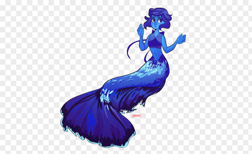 Mermaid Cobalt Blue Costume Design PNG