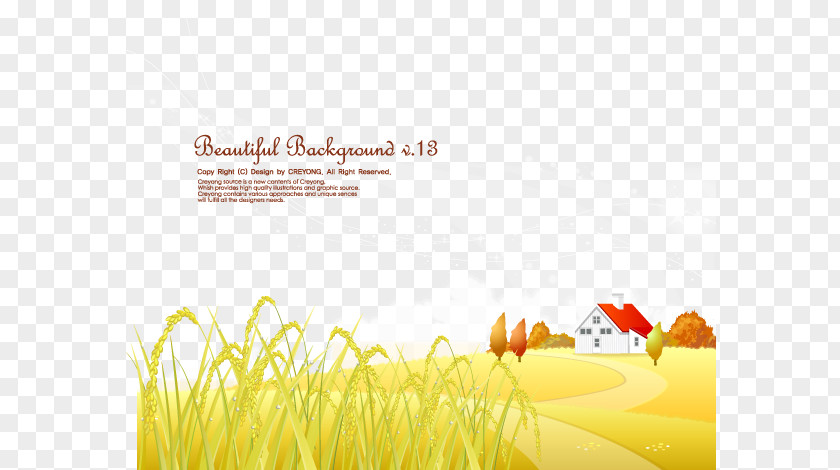 Autumn Field Vector Material Illustration PNG