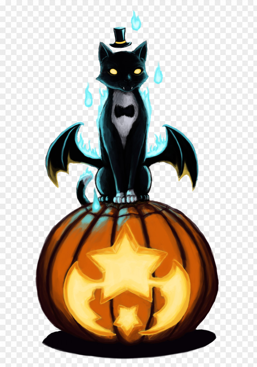 Cat Jack-o'-lantern Drawing Pumpkin Art Image PNG