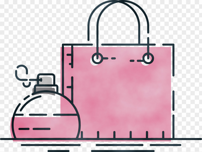 Handbag Pattern Pink M Meter Font PNG