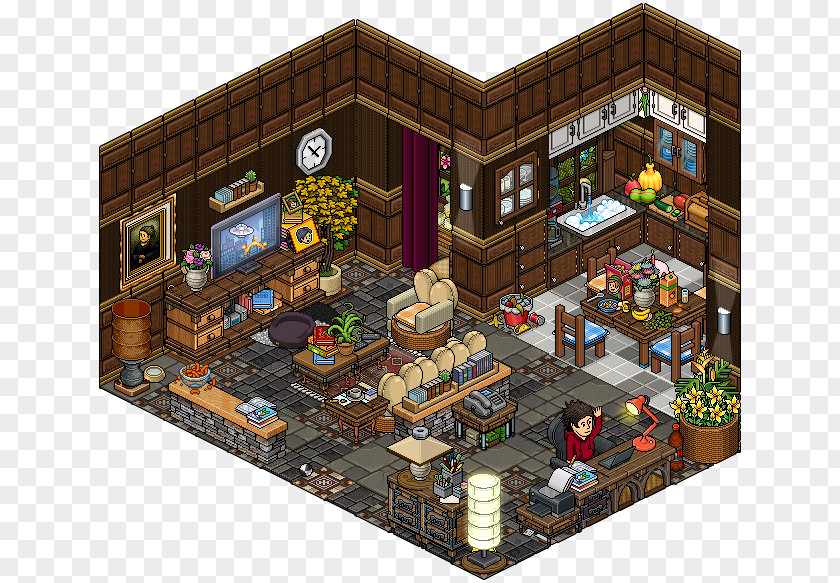 Living Room Habbo Virtual World Game PNG