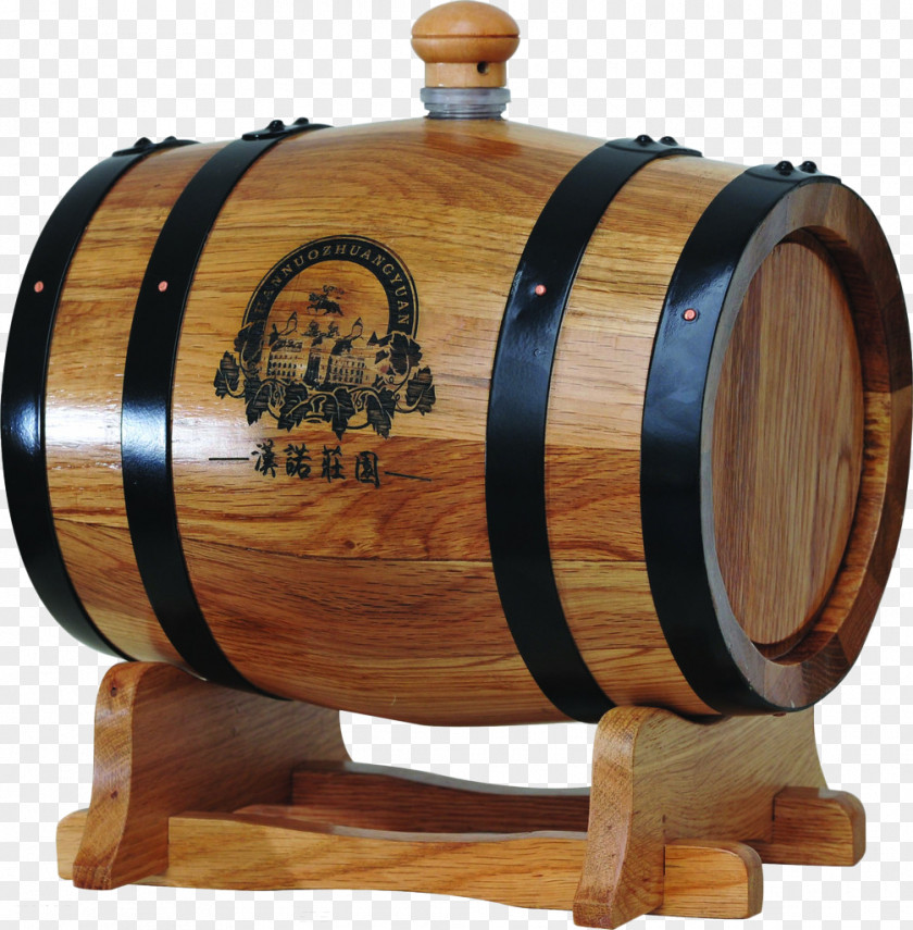 Oak Wine Barrels With Stand Red Barrel PNG