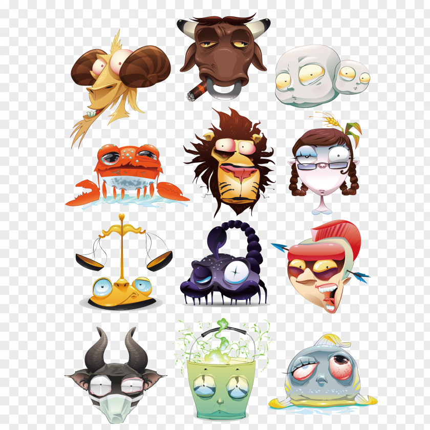Cartoon Monster Avatar Zodiac Astrological Sign Royalty-free PNG
