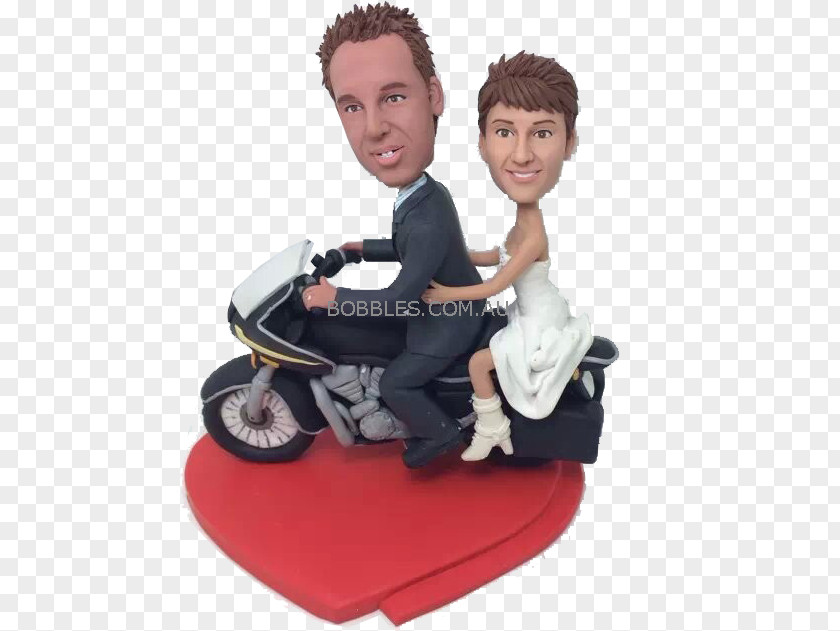 Couple Motorcycle Car Scooter Bobblehead Vehicle PNG