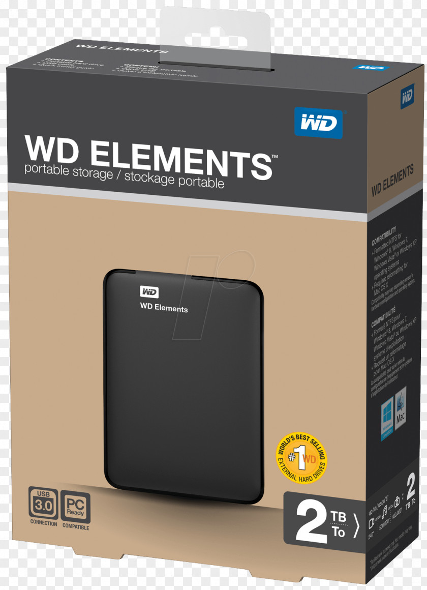 Laptop WD Elements Portable HDD Disco Duro Portátil Hard Drives Western Digital PNG