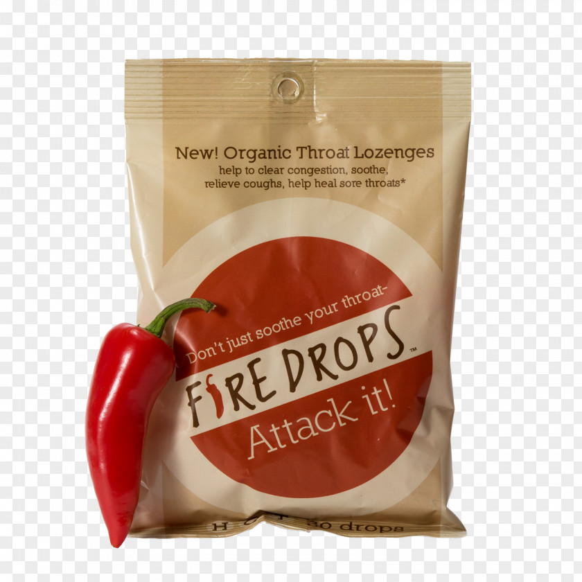 Single Drop Cayenne Pepper Throat Lozenge Chili Capsaicin Sore PNG