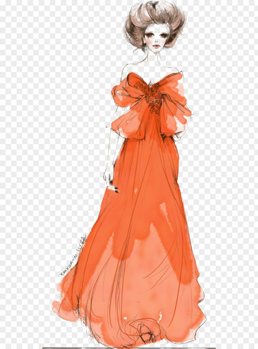 Watercolor Dress Watercolor: Flowers Woman PNG