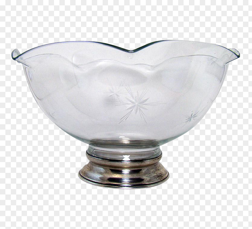 Glass Art Bowl Metal Steuben Works PNG