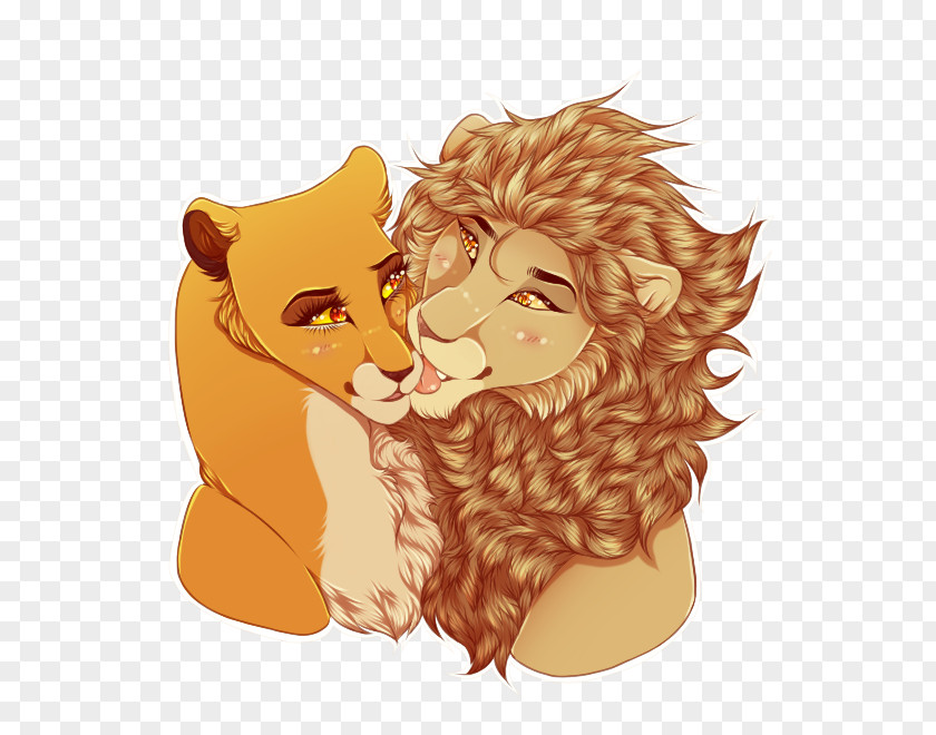 Lion Cat Illustration Cartoon Character PNG