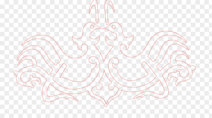 Red Phoenix White Angle Pattern PNG