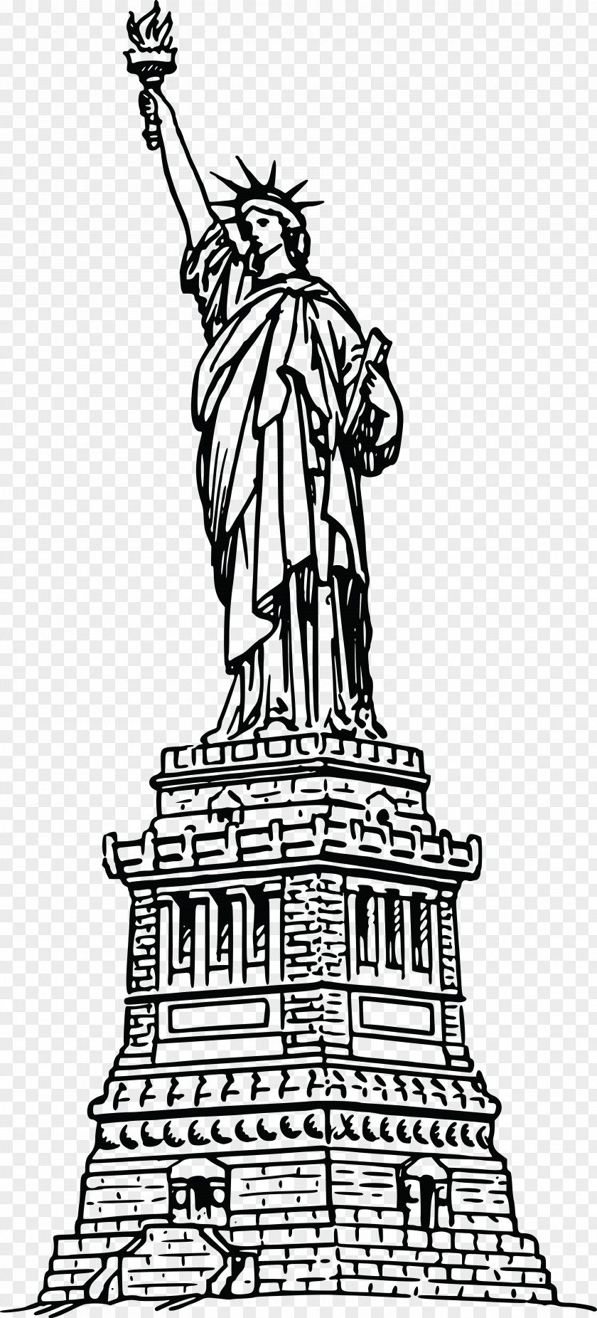 Statue Of Liberty Coloring Book Drawing PNG