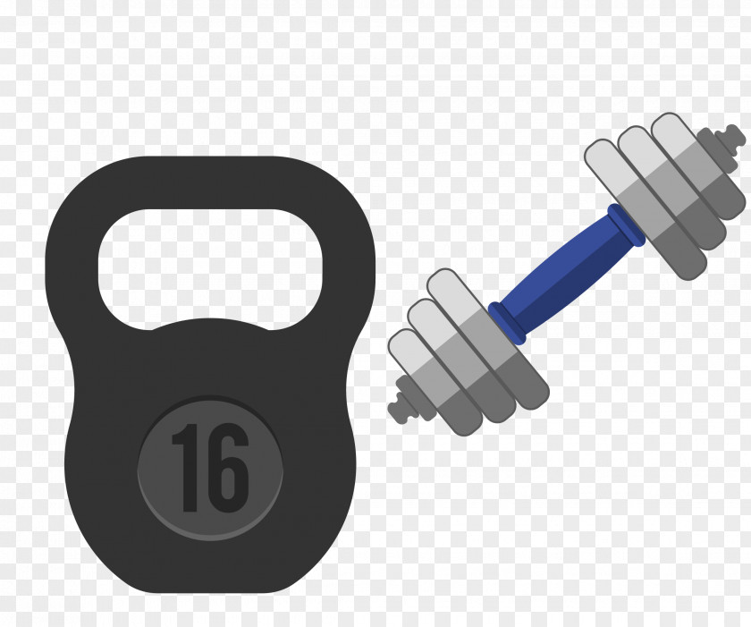 Vector Cartoon Fitness Equipment Barbell Exercise PNG