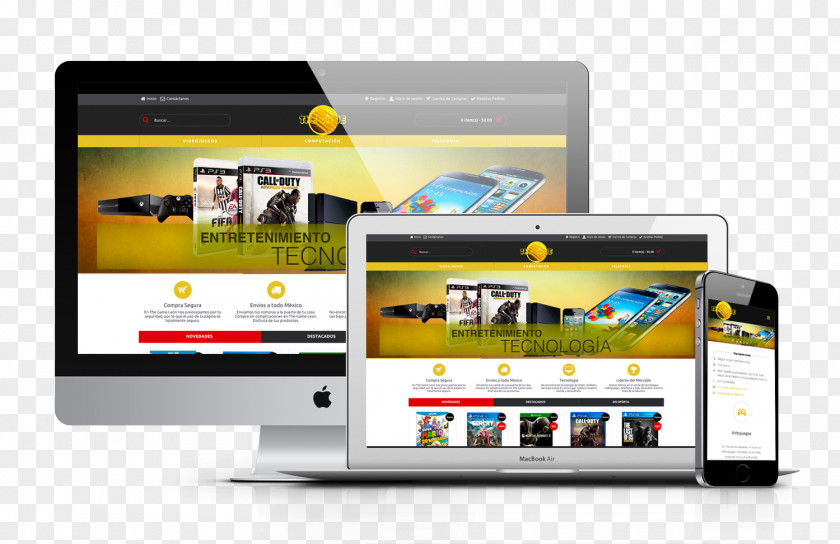 Web Design Responsive Digital Marketing Page PNG