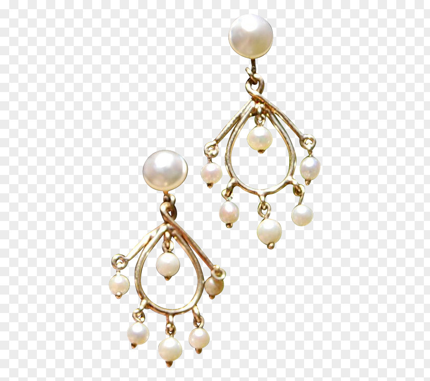 Jewellery Pearl Earring Body Gold PNG