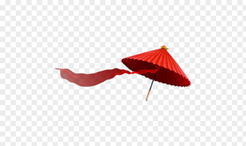 FIG Ribbon Red Umbrella Oil-paper PNG