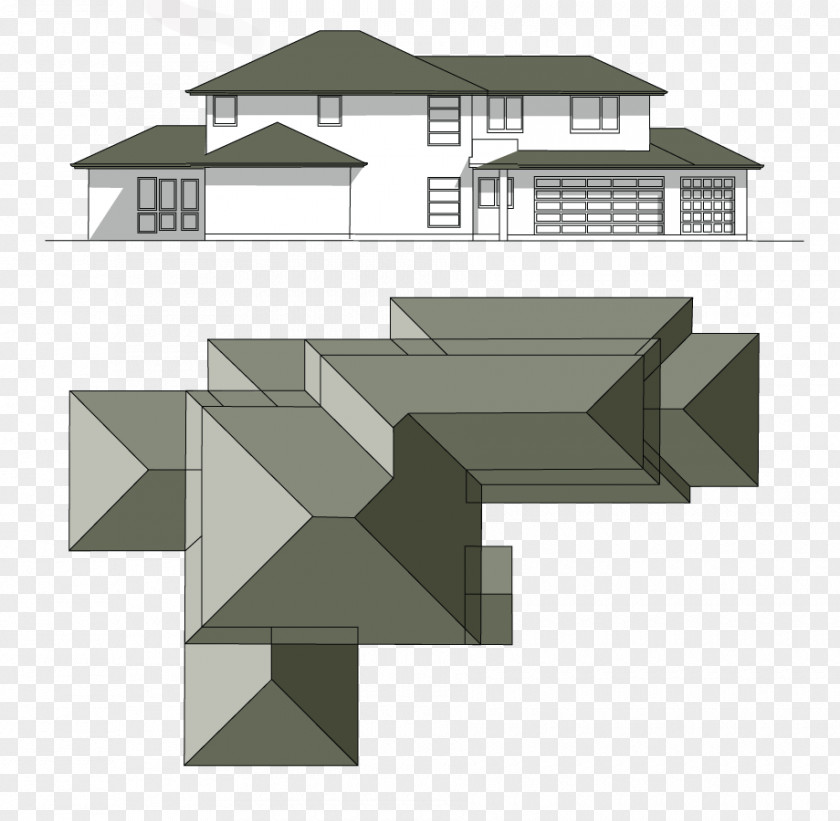 House Metal Roof Hip Domestic Construction PNG