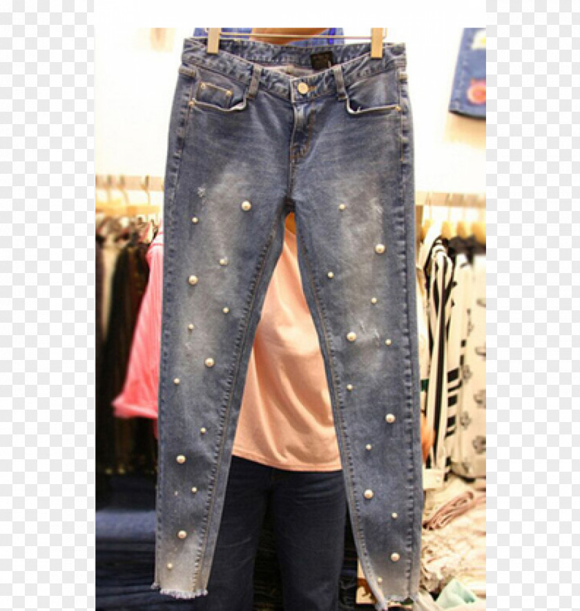 Ripped Jeans Slim-fit Pants Pearl Denim PNG