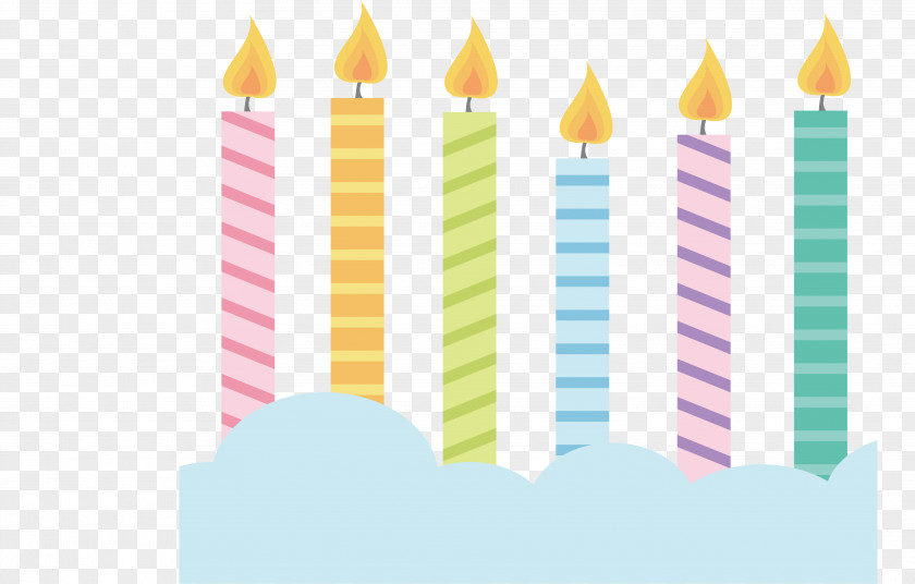Romantic Color Birthday Candle PNG