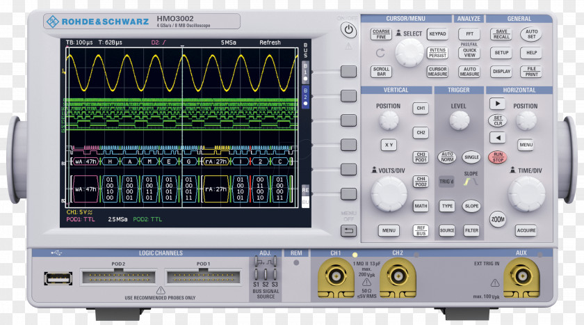 Digital Storage Oscilloscope Rohde & Schwarz Spectrum Analyzer Electronics PNG