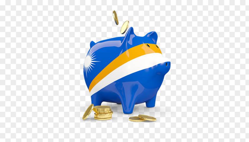 Flag Electric Blue Piggy Bank PNG