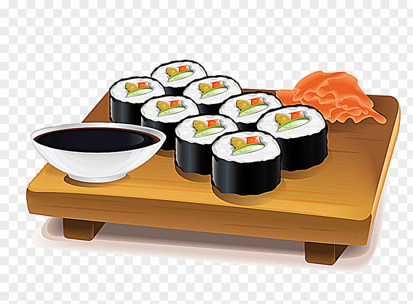 Sushi Japanese Cuisine Makizushi Clip Art PNG