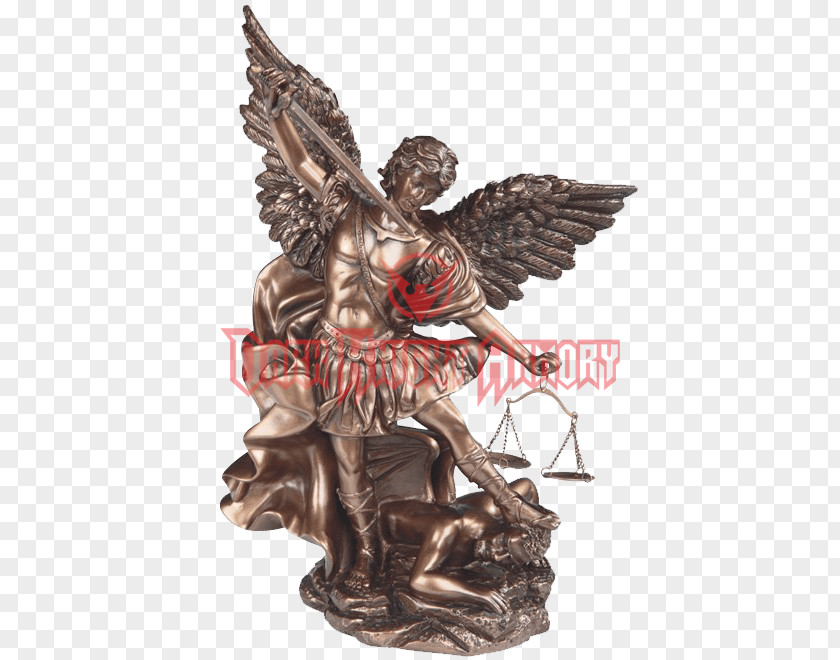 Demon Michael Bronze Sculpture Lucifer Statue PNG