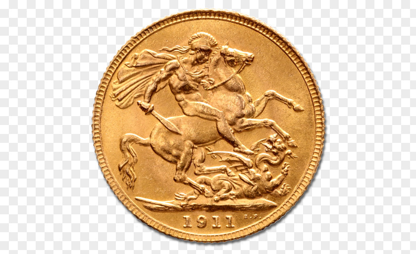 Coin Perth Mint Gold Half Sovereign PNG