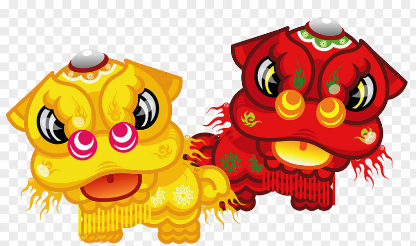 Cute Lion Chinese New Year Clip Art PNG