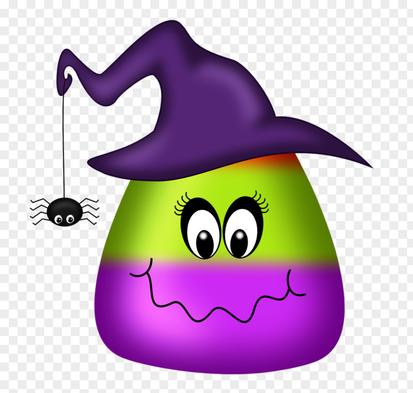 Halloween Candy Corn Witch Hat Clip Art PNG
