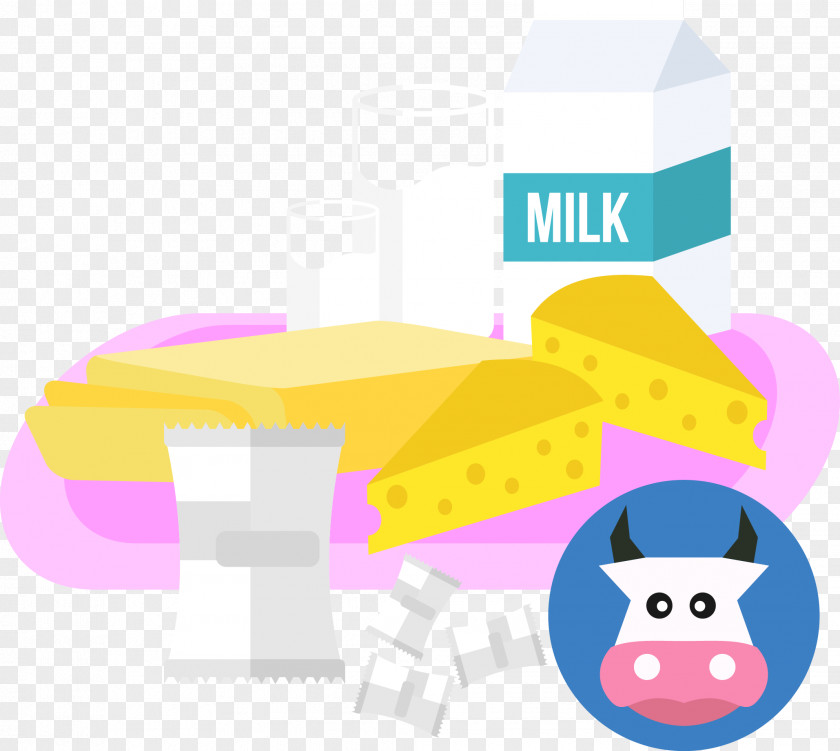 Vector Hand-painted Breakfast Milk Clip Art PNG