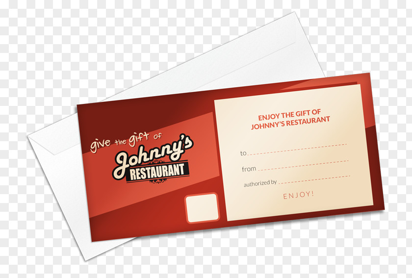 Breakfast Johnny's Buffet Business Cards Gift Card PNG