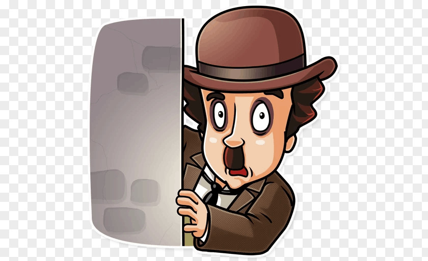 Charlie Chaplin Clipart Telegram Sticker Hat Cartoon Set PNG